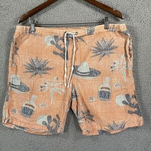 Billabong Board Shorts Mexico Themed Size M Sombrero Tequila Maracas Agave Plant